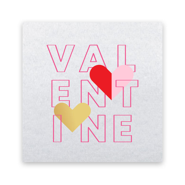 Valentine Linen Beverage Napkin